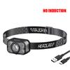 Powerful LED Sensor Headlamp Built-in Battery USB Rechargeable Mini Induction Head Flashlight White/Yellow/Red Headlight