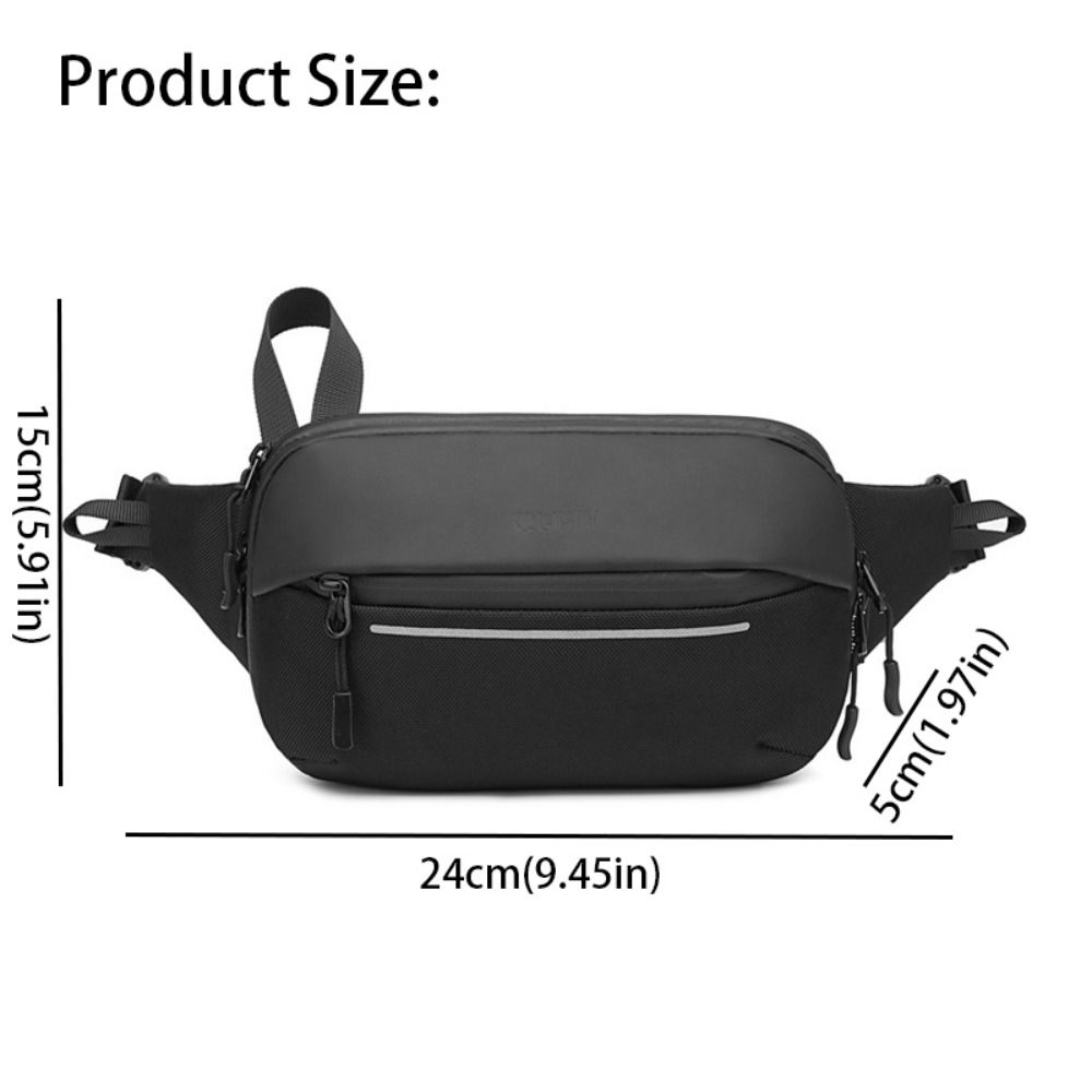 Men's Bag Waterproof Shoulder Bag Multifunction Expandable Messenger Bag Simple Design Fashionable Fanny Pack Sports