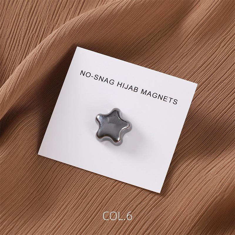Matte Magnet Hijab Pins Magnetic Brooch for Headscarf Women Shawl Strong Magnetic Button Muslim Turban Headscarf Accessories