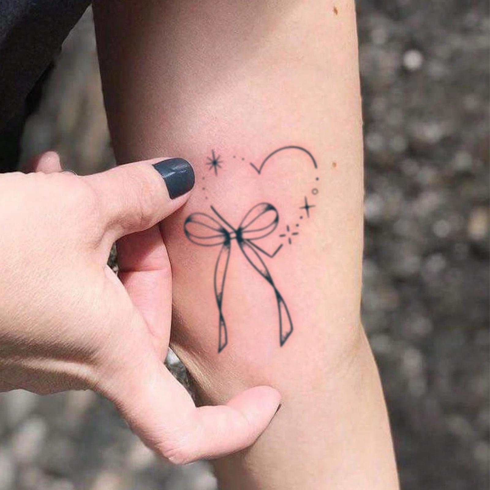 Glow Makeup Unisex Simple High-End Sense Small Fresh Creative Love Star Bow Tattoo Sticker