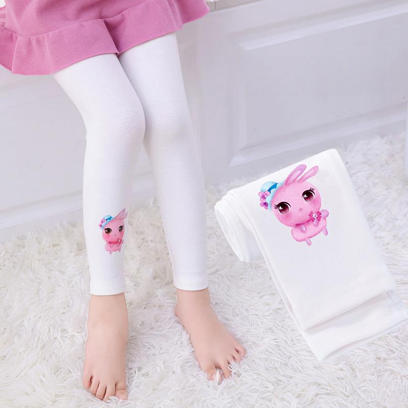 Cartoon Unicorn Dívčí legíny Dětské Slim Fit Strečové kalhoty Sportovní Úzké dlouhé kalhoty