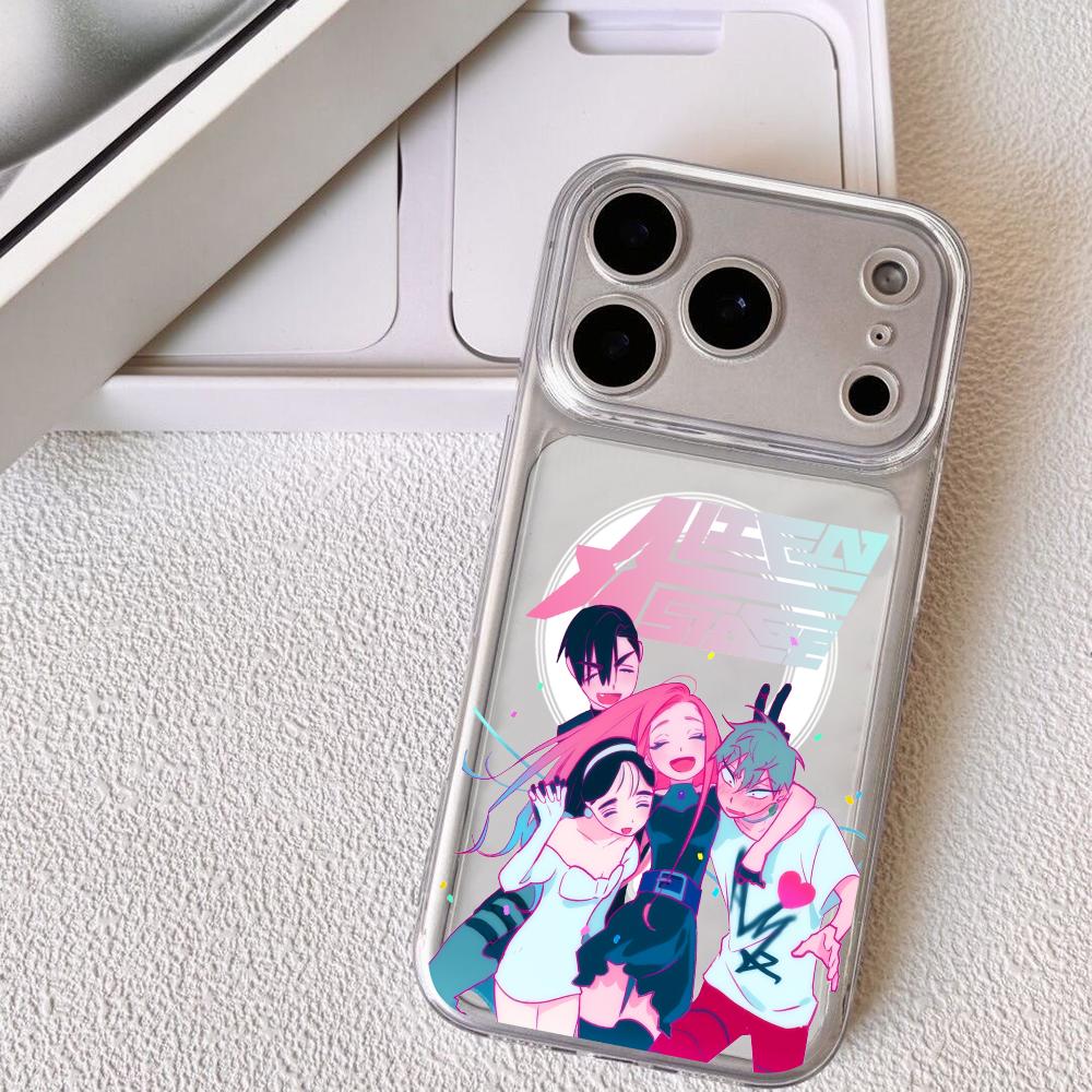 

Cartoon Alien Stage Phone Case For iPhone 17 16 15 14 13 12 Pro Max Plus With Magnetic Crystal Clear Case Wireless Charge iPhone 13