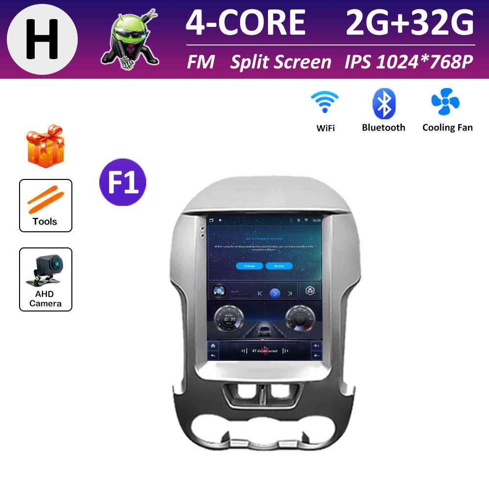 9.7 Inch Touch Screen Car Video for Ford Ranger 2012 2013 2014 - 2015 Radio Player Cooling Fan Wireless Carplay Head Unit WIFI