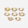 Offener Ring mit Zirkonia, Retro-Stil Passendes Ringpaar, Fingerring in geometrischer Form, Geometrischer Damenring