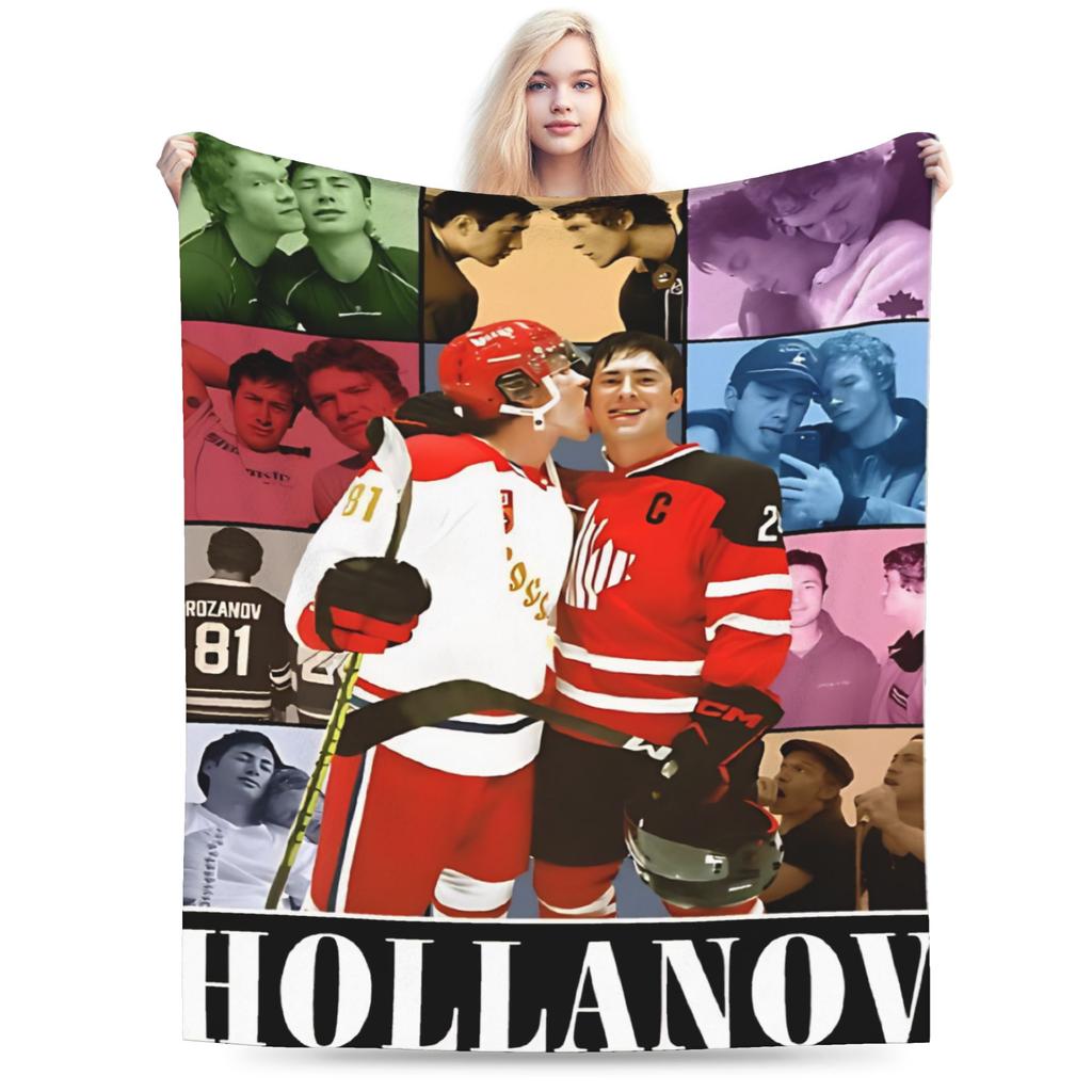 Comfortable Heated Rivalry Hollanov Sports Drama Shane Hollander Ilya Rozanov Blanket Blanket Throw Warm Flannel for Travel
