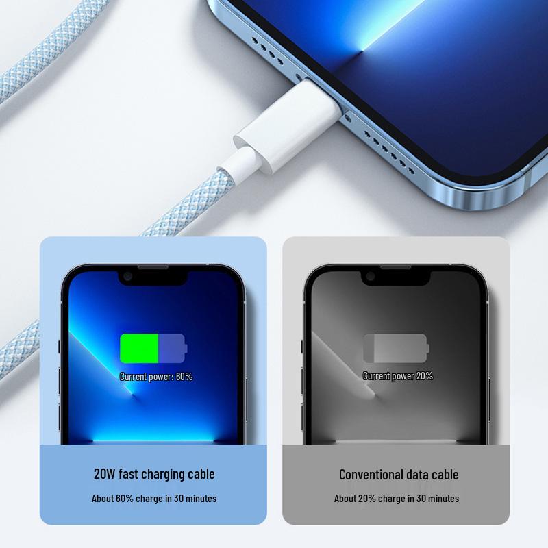 Huawei Compatible Dual Type-C Fast Charging Cable for Apple 15C - True PD20W C to C Fast Charging