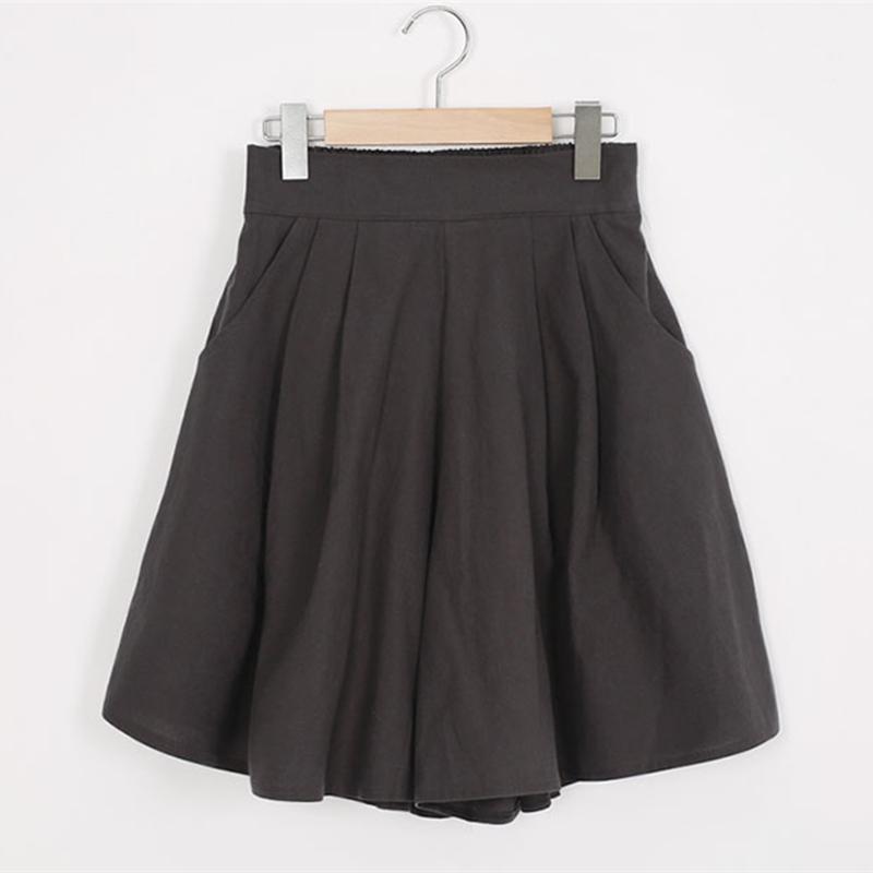 Short taille haute grande taille pour femme, pantalon ample à jambes larges, couleur unie, décontracté, tendance