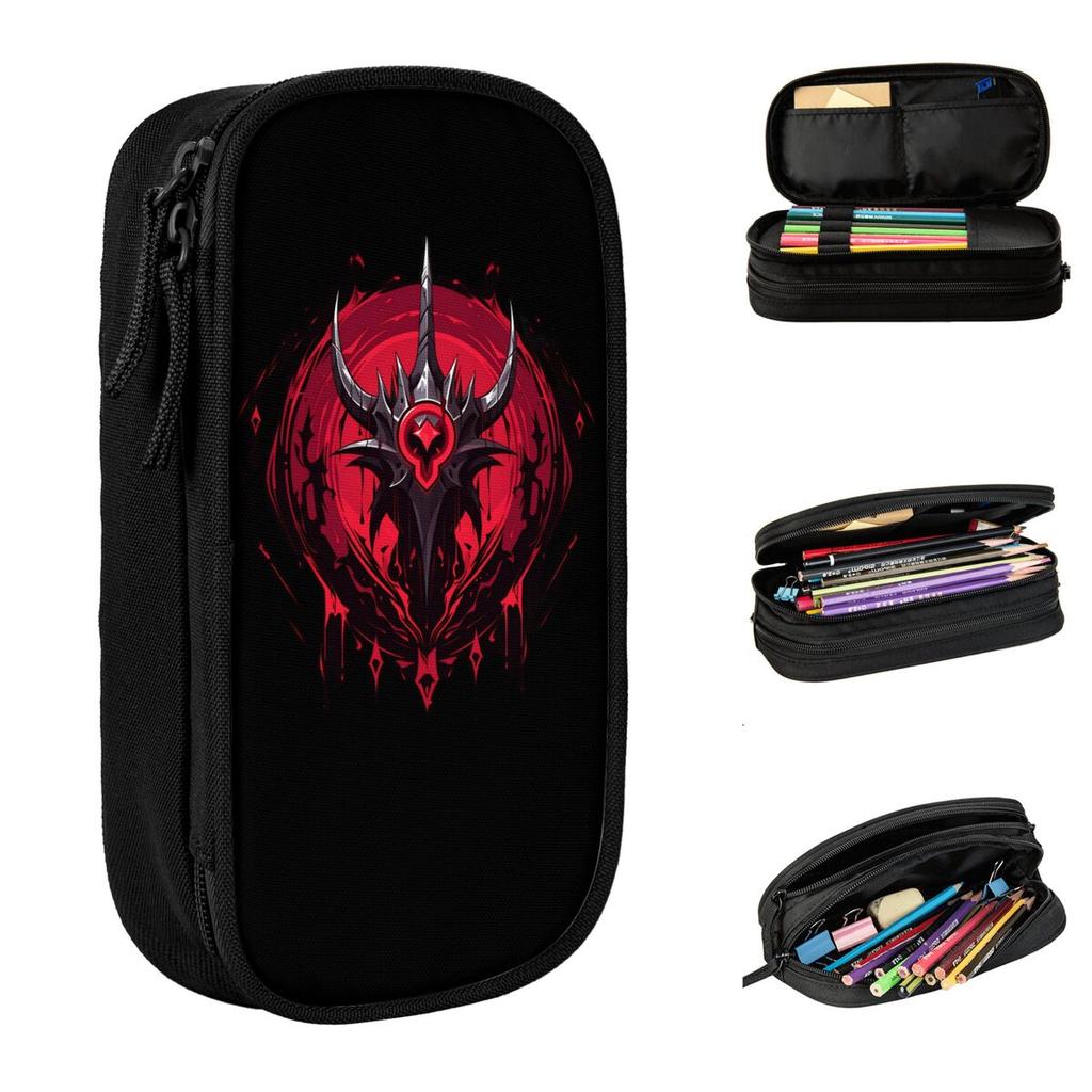 For The Horde Pencil Cases Creative Warcrafted Game Pen Holder Bag Girl Boy Big Capacity Students School Gifts Pencilcases