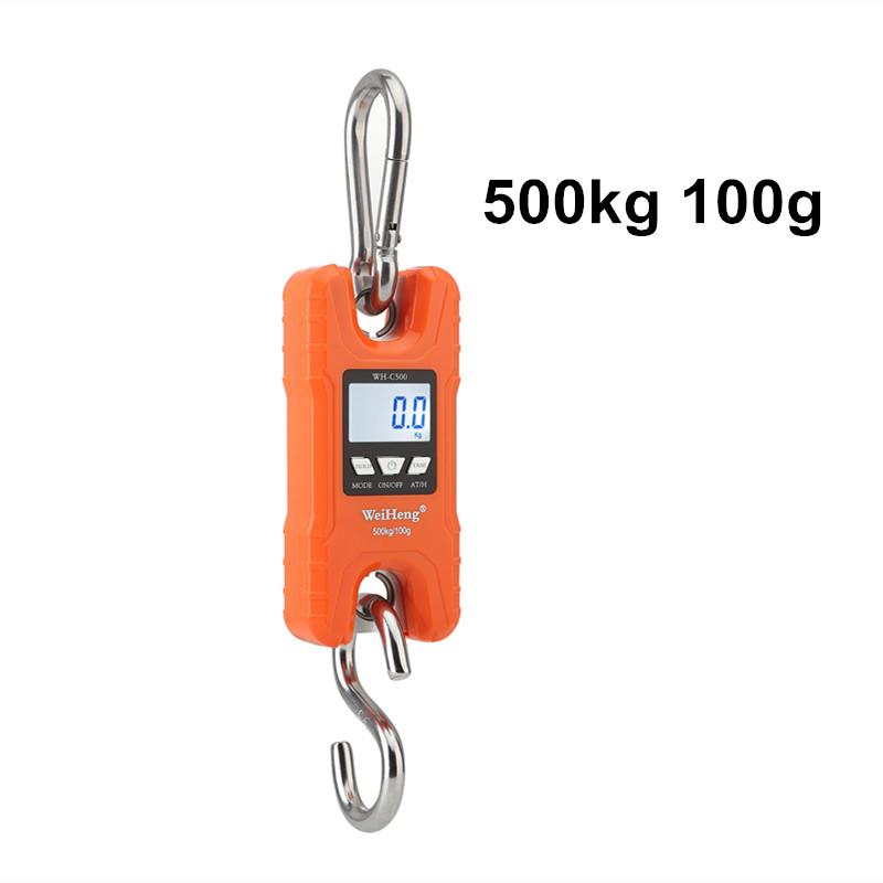 Kranwaage 200kg/100g 300kg/50g 500kg/100 LCD Gepäckwaage Schwerlast Hängewaage Tragbar Edelstahl