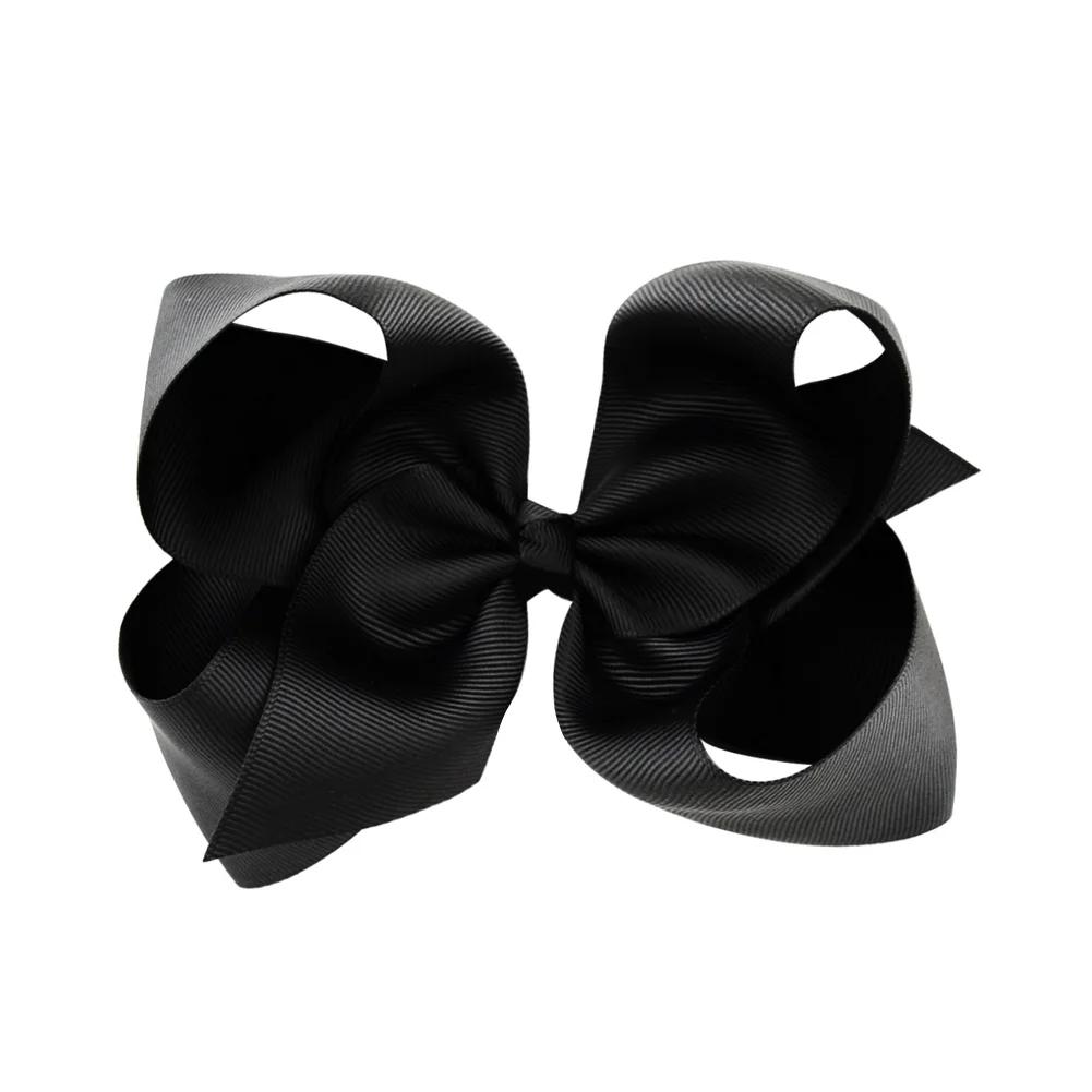 BABY BOWS 1Pcs 6inch Solid Colors Grosgrain Ribbon Hair Clips for Girls Large Hairpins Boutique Barrettes Kids Hair Accessories