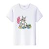 Freizeitkleidung Damen Y2K T-Shirt Lockere Oberteile Disney Cartoon Bambi Thumper Grafik-T-Shirt Sommer Damenblusen Herren Weiß Y2K T-Shirts
