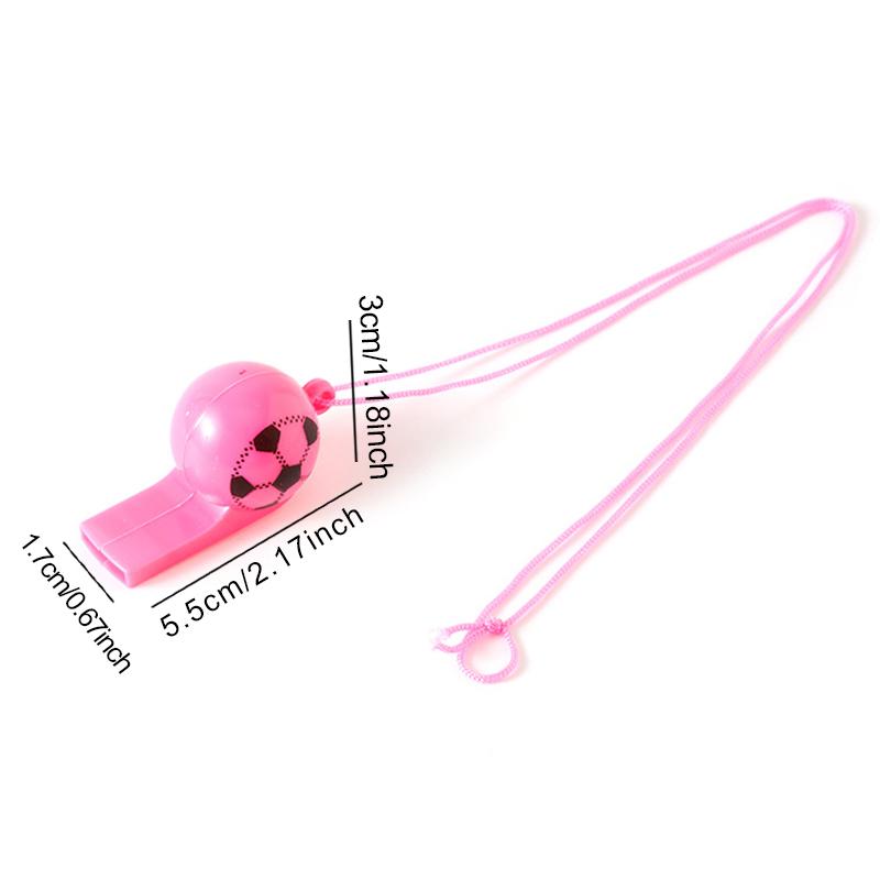 Colorful Football Whistle 5/10/20PCS Plastic Whistle with Rope Noise Maker Game Reward Festival Party Souvenir Carnival Gift ZYF