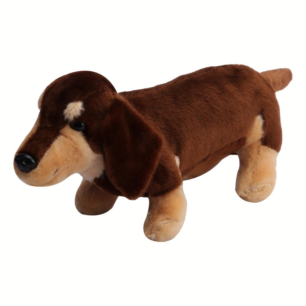 32cm Cão Dachshund Pelúcia Brinquedos de Pelúcia Bonecas Cão Salsicha Pelúcia de Cachorro 3D para Meninas Aniversário Natal Presentes para Hora de Dormir Brinquedo Infantil Engraçado
