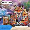 Fox-Shaped Wooden Jigsaw Puzzle & Decorative Piggy Bank - Educational Toy and Decompression Gift