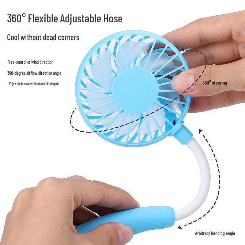 2025 Faltbarer tragbarer Nackenventilator, USB wiederaufladbar, Lange Akkulaufzeit, Leise Kühlung, 3. Gen