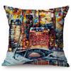 Mediterranean Beautiful Italy Venice City Scenery Oil Painting Style Sofa Decoration Pillow Case Ocean Landscape Cushion Cover