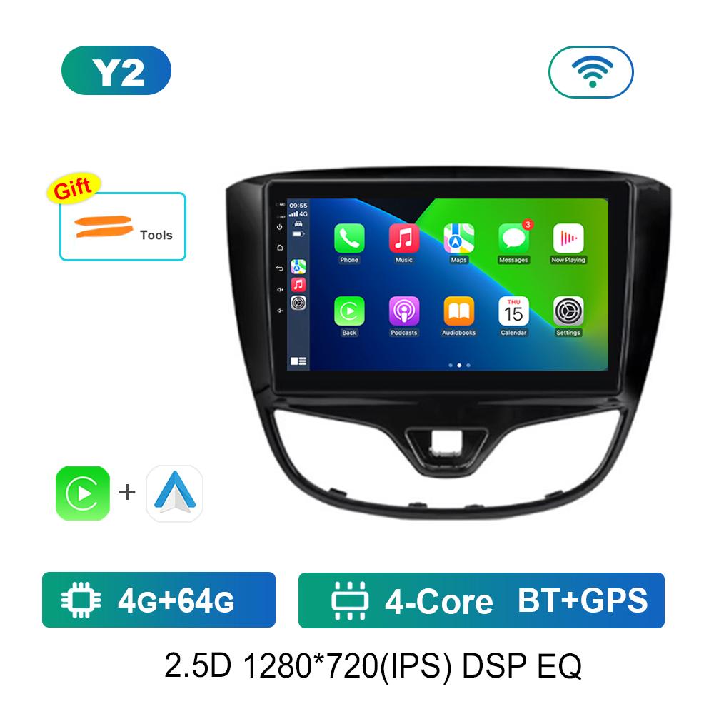 Video Multimedia Player 9 inch for Opel Karl 2017 - 2020 Android Car GPS Navi WiFi BT 4G WiFi Touch Screen Head Unit Cooling Fan
