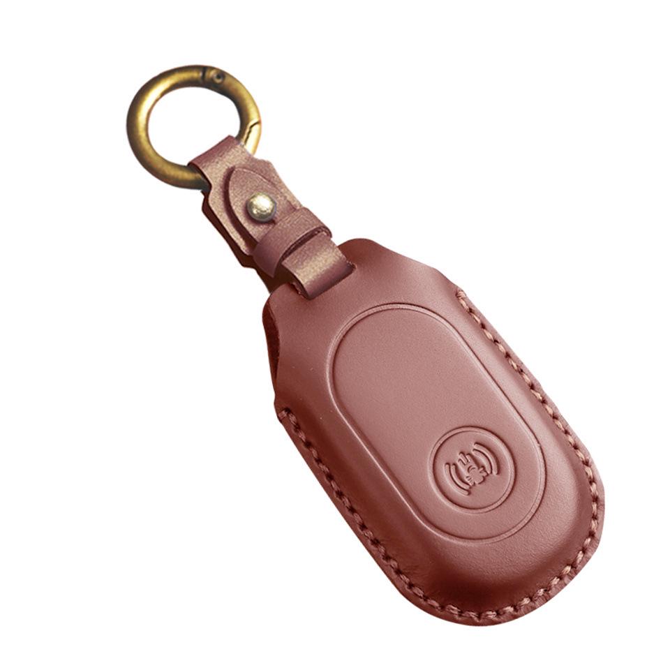 Handgefertigter Schlüsselanhänger aus echtem Leder für Sanyang SYM Motorrad-Fernbedienung - Retro-Stil