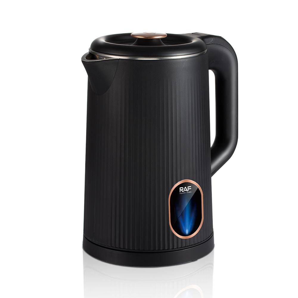 European Standard 2L Electric Kettle, Household Striped Design, Electric Kettle with Heat Retention, Water Boiler