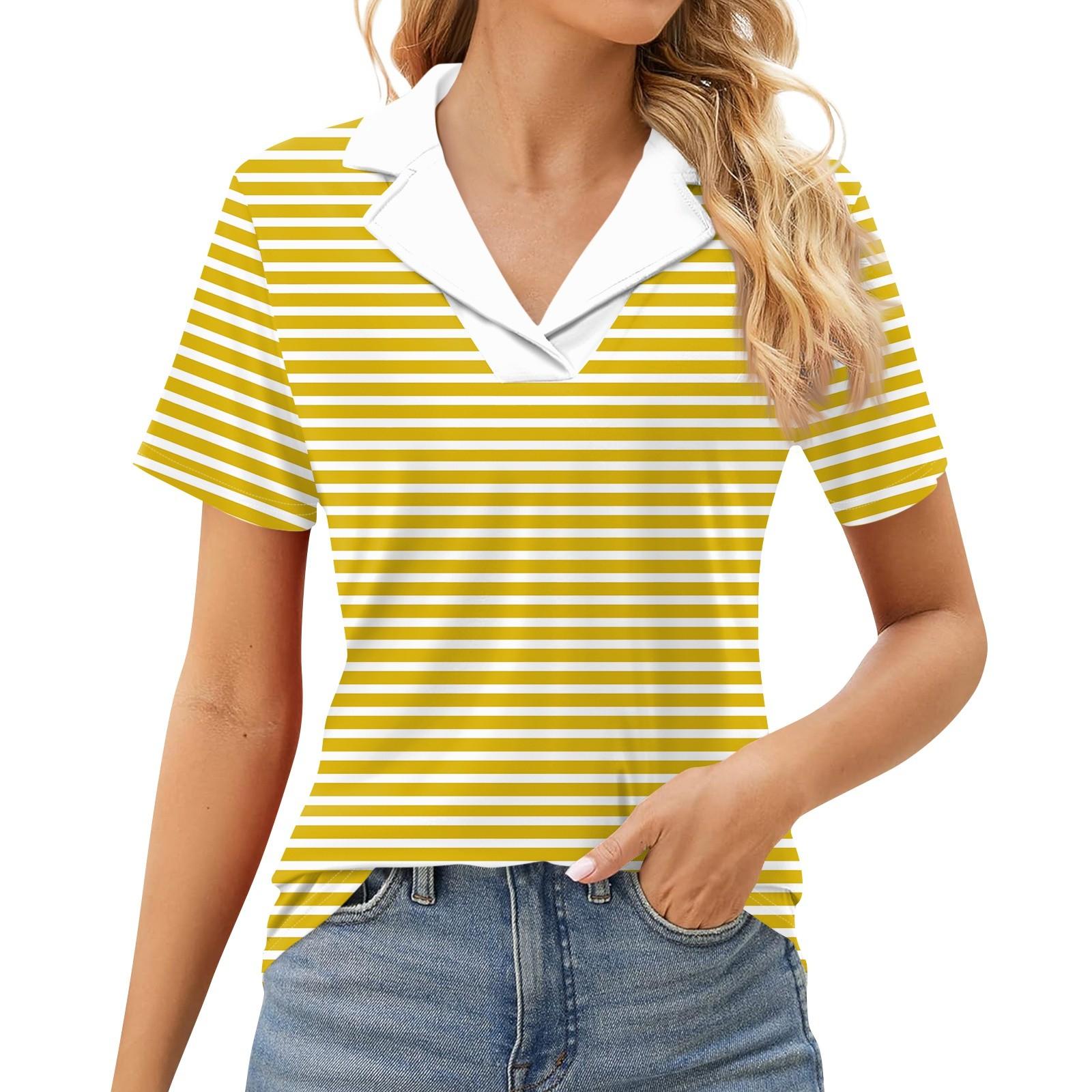 

Женская модная повседневная рубашка с короткими рукавами с лацканами и принтом, блузка, нарядная повседневная туника, топы XL жёлтый