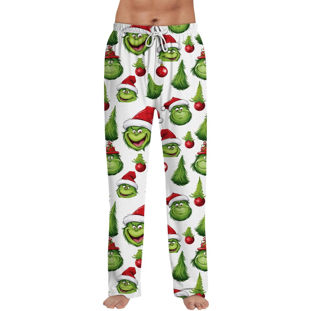 Men's Allover Printed Home Pants Sleeping Pajama Pants Long Pants Pajama Pants Yoga Pants