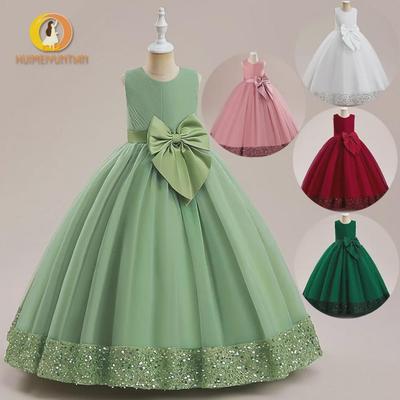 Girls' Fluffy Mesh Princess Dress, Ages 3-15 - Children's Long Skirt for Weddings & Performances