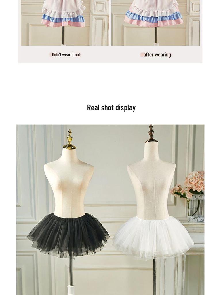 Women's Fluffy Lolita Petticoat: Short Cosplay Dog Skirt, Versatile Underskirt, Wearable Outside
