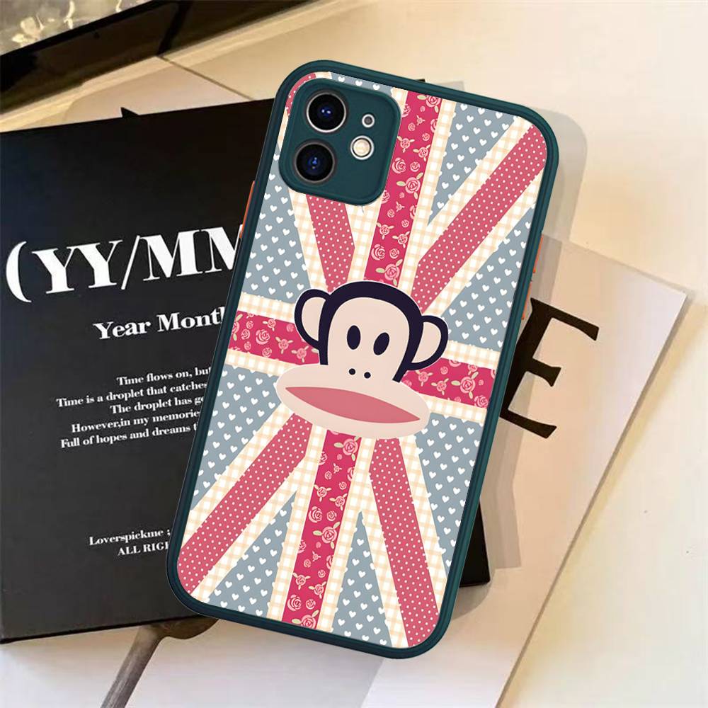 Fashion Logo P-Paul F-Frank For IPhone 11 12 13 14 15 16 Pro Max Plus Matte Translucent Phone Cover