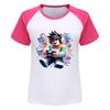 5529 Kids Boys Girls Roblox Printed Raglan Sleeves T-Shirt