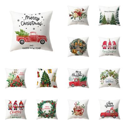 Christmas Theme Christmas Tree Decoration Pattern Cushion Cover Home Living Room Sofa Decoration Pillow Pillow Cover
