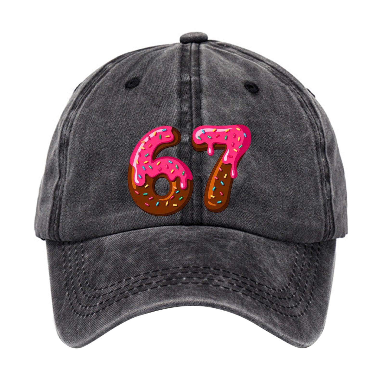 Washed Cotton Baseball Cap With Printed Distressed Soft Top Denim Hat For Men, European And American Retro Hat