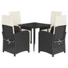 VidaXL Ensemble à Manger de Jardin avec Coussins 5pcs, Table et Chaise de Terrasse, Meubles de Patio, Mobilier d'Extérieur, 3212515