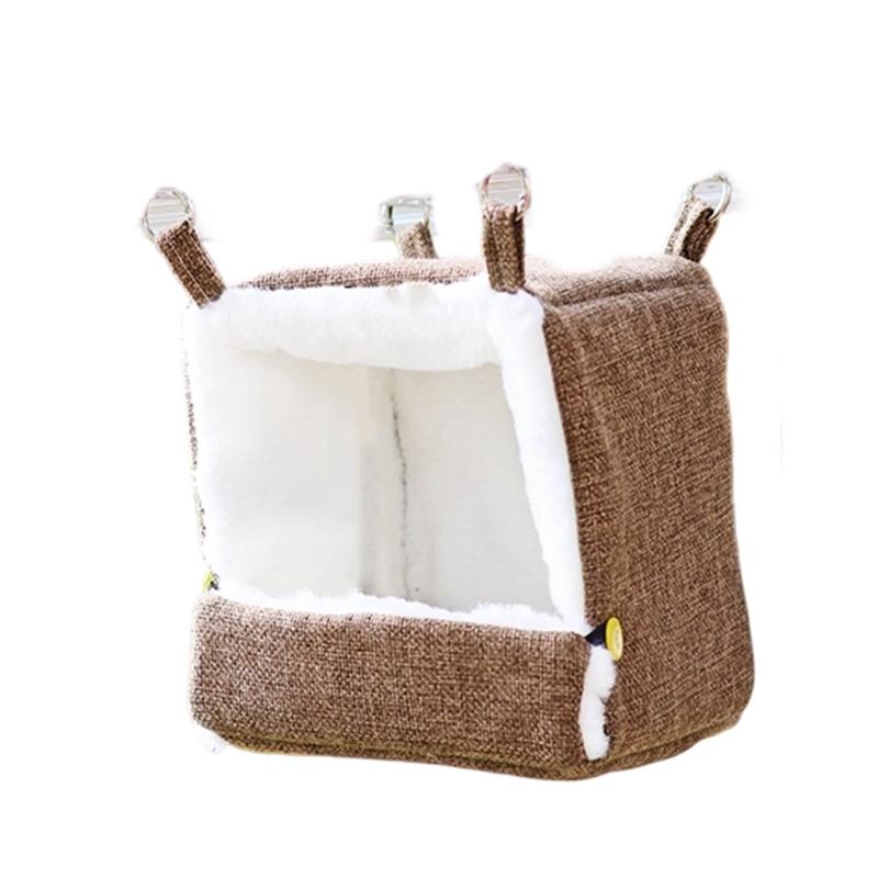 Soft USB Heated Bird Nest Comfortable Hanging House for Parrots with Modifiable Temperature Control Fleece