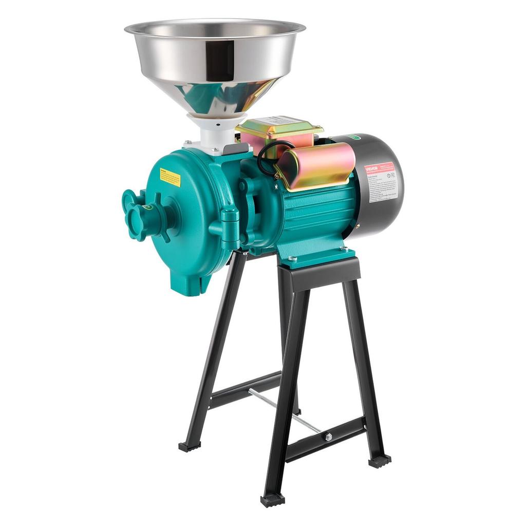 Electric Grain Mill Grinder, 110 lbs/H Commercial Spice Grinders, 2200W Cast Iron Pulverizer Powder Machine with Non-Slip Rubber Feet, for Dry Grains,