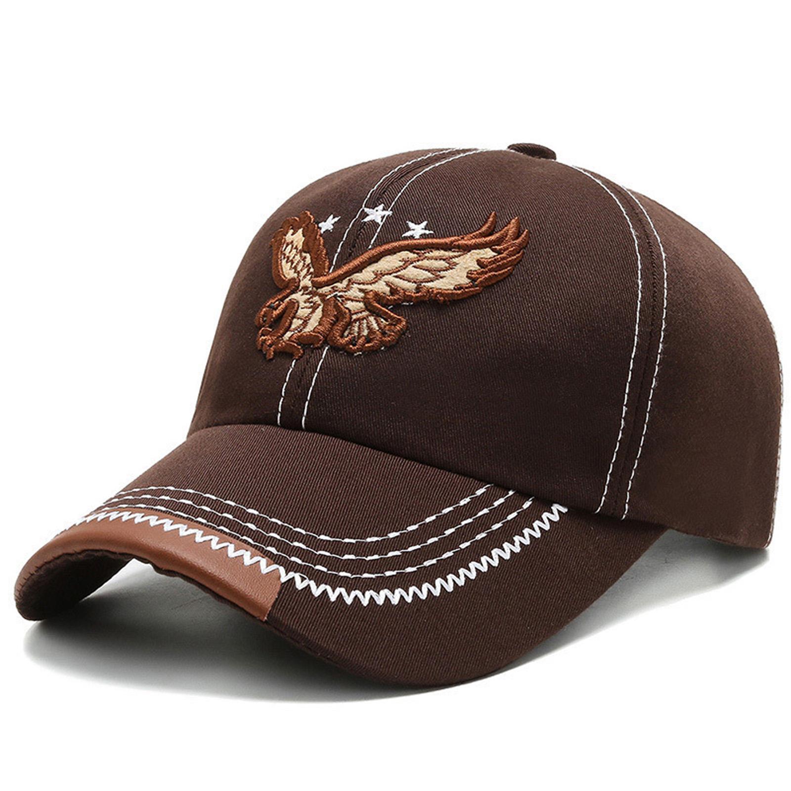 Men s Baseball Cap Spring Summer New Style Embroidered Adjustable Hard Top Large Brim Sun Protection Outdoor Sports Hat One Size