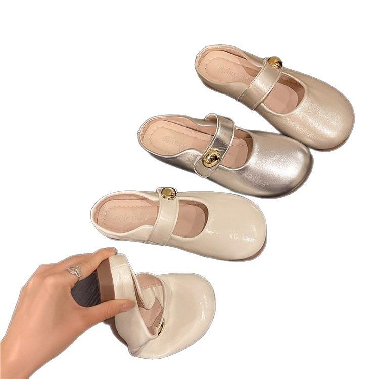 Beautiful French flat-bottomed bag head and half slippers, new spring evening breeze Mary Jane Birkencool slippers