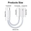 USB C auf 3,5mm Anschluss USB C Splitter Adapter Ladekabel Draht 2 in 1 Unterstützt 15W Schnellladung für Kopfhörer Tablets