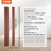 Wood Slat Acoustic Panels 8 PCS 96 X 6 Inch for Modern Wall Black Walnut