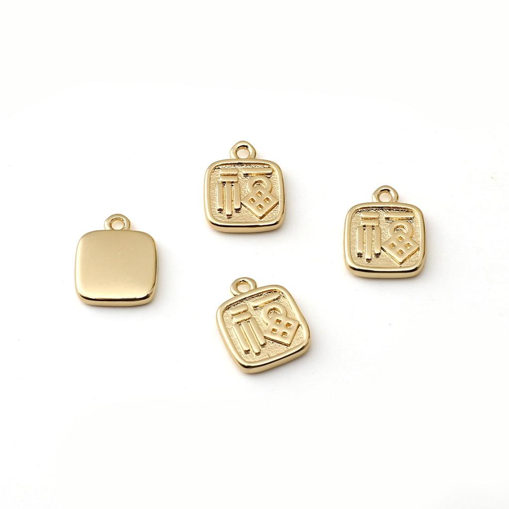 Copper Pendant Lucky Charms For DIY Jewelry Making Findings Accessories