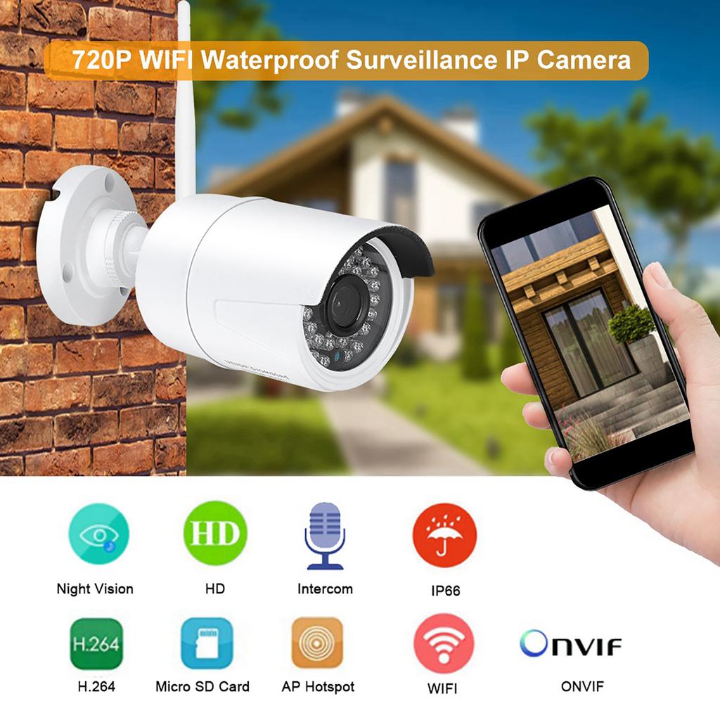 720P WIFI Waterproof Surveillance Camera Wireless Outdoor IP Camera with 36 IR Lights