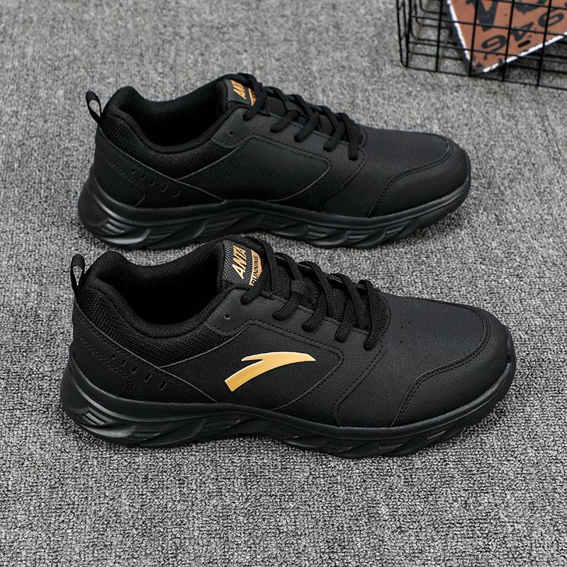 Anta Running Collection Anti-Slip Wear-Resistant Low-Top Running Shoes Men's Black Gold 912355581-11