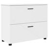 Bathroom Furniture Set with Shelf 2 Pcs White Plywood and Metal