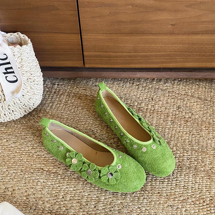Leather Soft Sole Flat Bottom Retro Doudou Mary Jane Single Shoes Women's 2025 Fashion with Skirt Ballet Grandma Shoes Trend