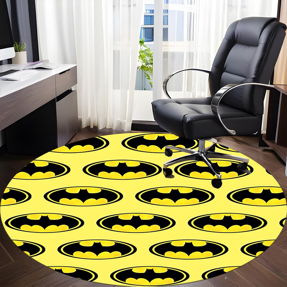 1pc Batman Office Round Area Rug, Under Office Chairs Bedroom Living Room Home Decor, Room Deco, Available In Various Sizes