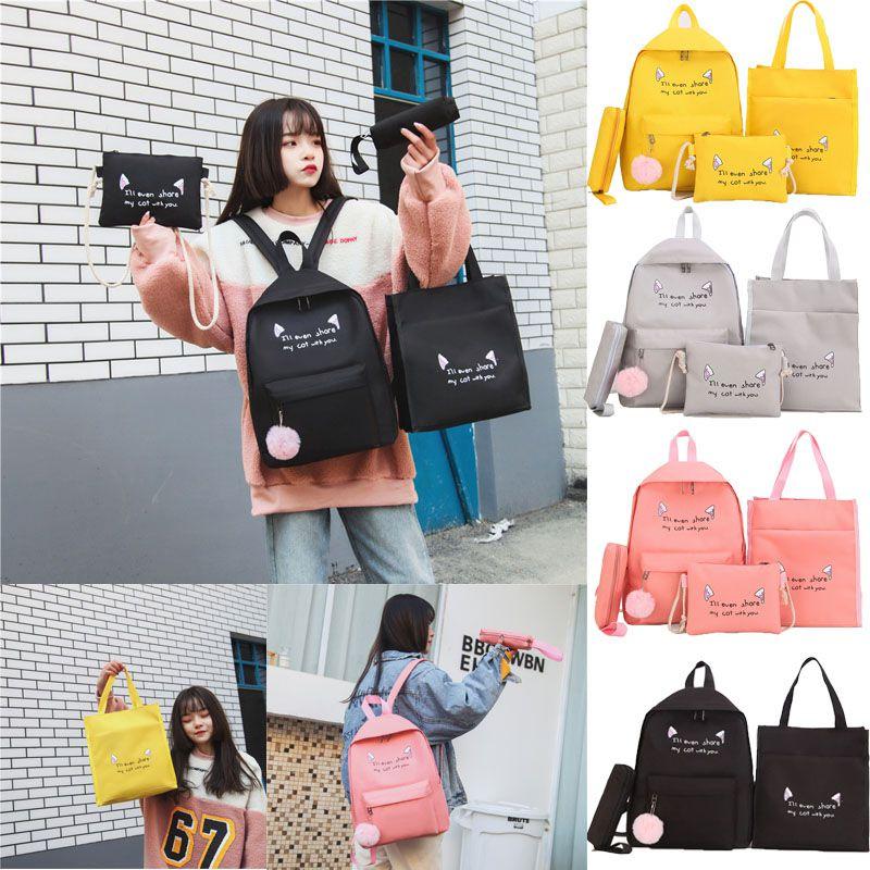 Soft And Wear Resistant Women's Canvas Travel Bag Set With Versatile Shoulder Bag