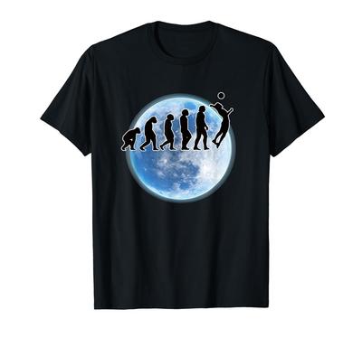 Lustiges Volleyball-T-Shirt, Menschliche Evolution, Lustige Volleyball-Kleidung, Original Clubaktivitäten, Lustige Merchandise-Artikel, Herren-T-Shirt