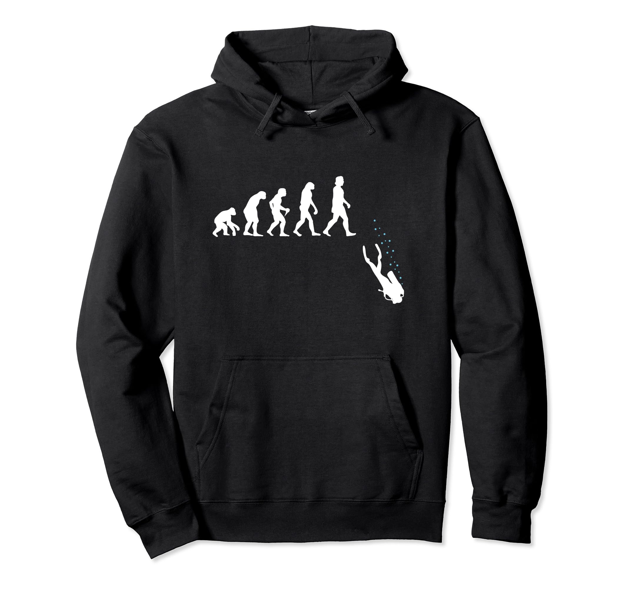 Human evolution, joke, scuba diving, outdoor, hobby, surprise gift, funny, scuba diver hoodie