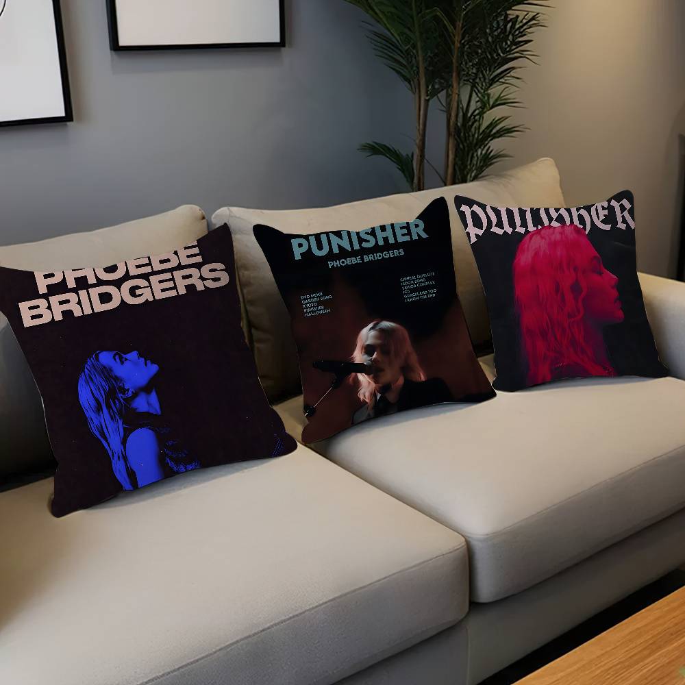Singer Phoebe Bridgers Music Album Personalized Pillow Cover Kids Bedroom Wild Party Decor Pillowcase Kid Birthday Shower Gift