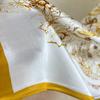 Early Spring Mulberry Silk Scarf British Yellow Butterfly Versatile Foreign Silk Printing Temperament Chinese Square Scarf Woman