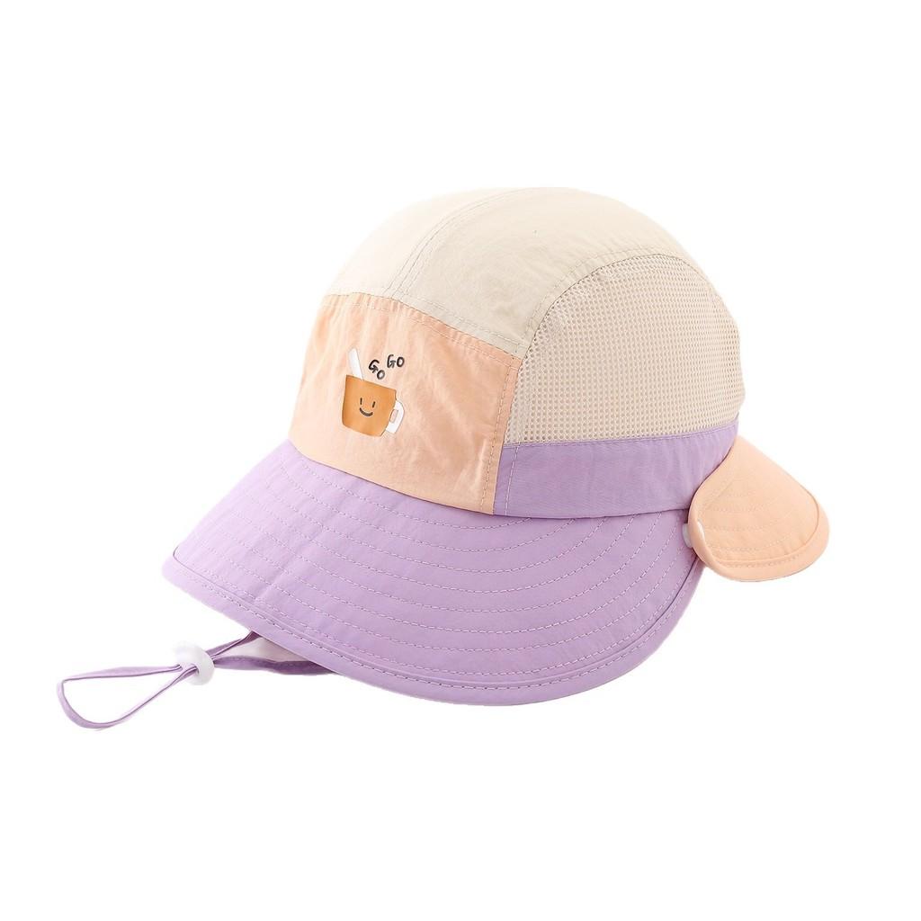Kids Sun Hat With Large Brim And Breathable Mesh For Summer Protection